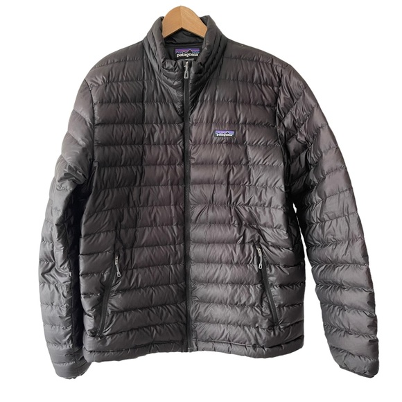 ❌Sold❌ Patagonia Down Sweater Jacket Black - Men's size XL Lightweight puffer - Picture 1 of 13